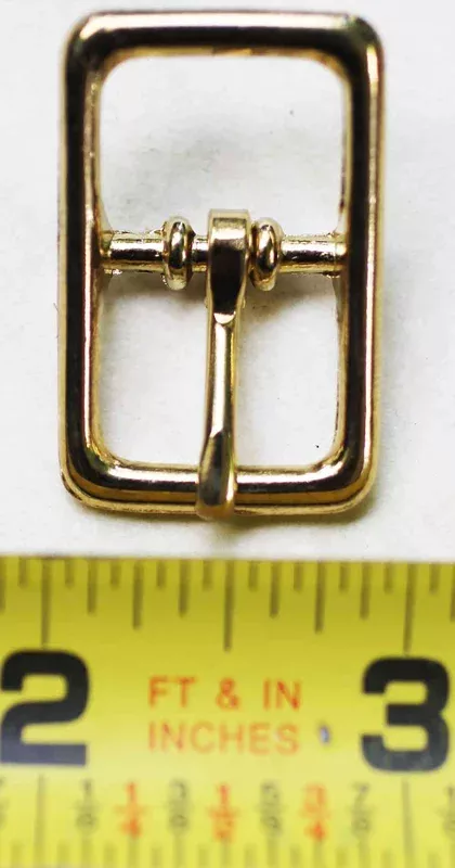 (5 Pack) 5/8″ Center Bar Solid Brass Buckle DieCast Belt Dog Collar 40342L5