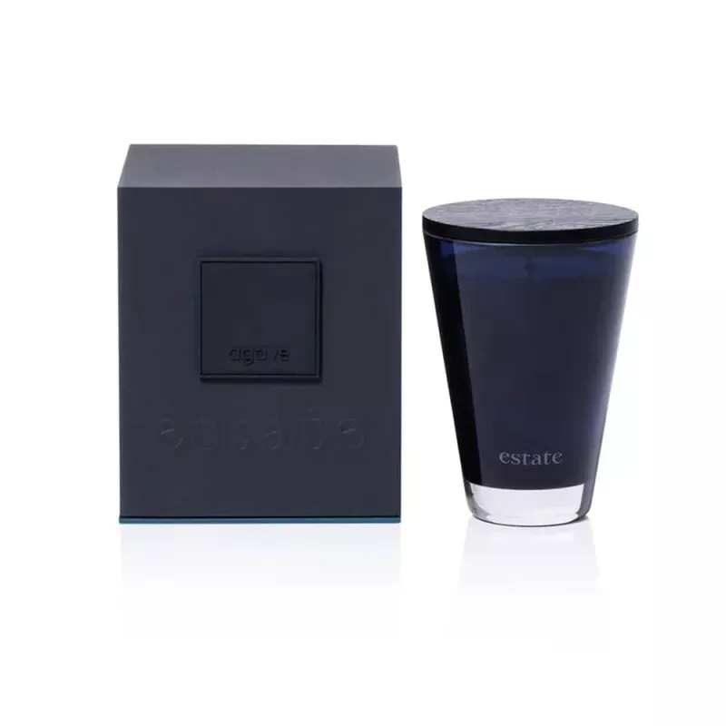 Zodax Estate Candle Navy Blue Agave 10.5oz