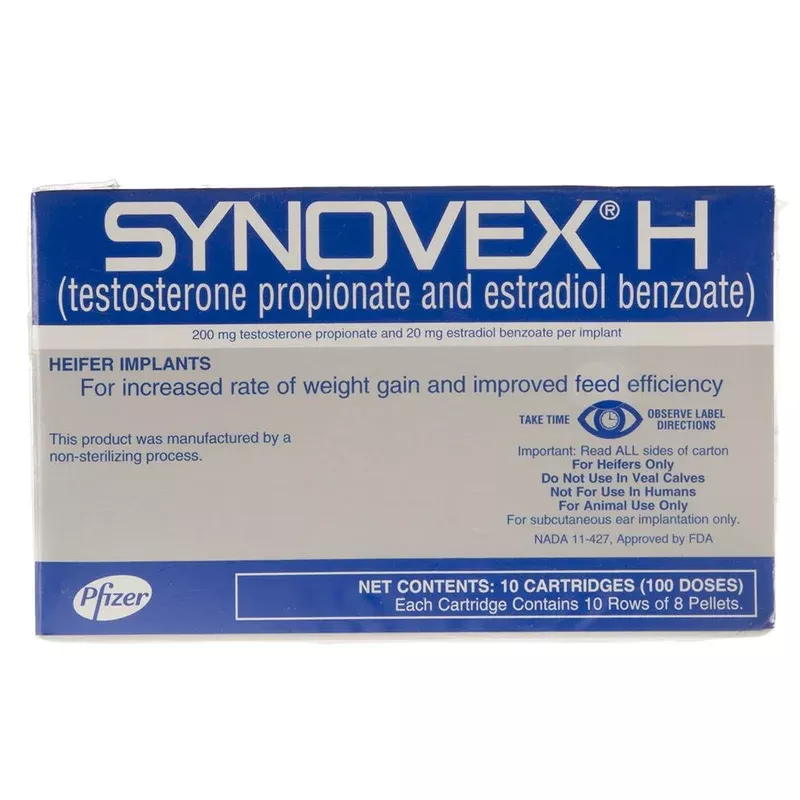 Zoetis Animal Health Synovex H Implants 100 Count